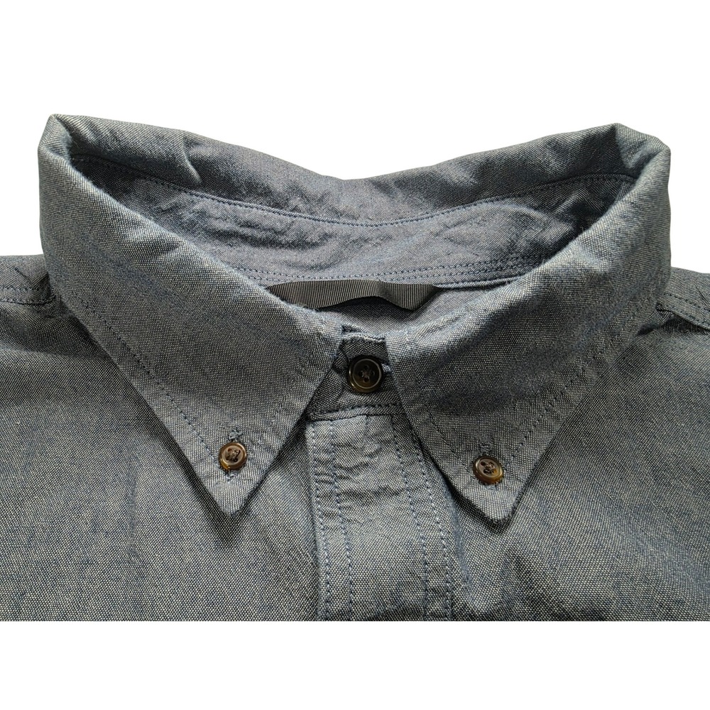 Carhartt 2XL Triple Stitch Loose Fit Chambray Button Up Shirt Casual Heavy Duty - Picture 4 of 10